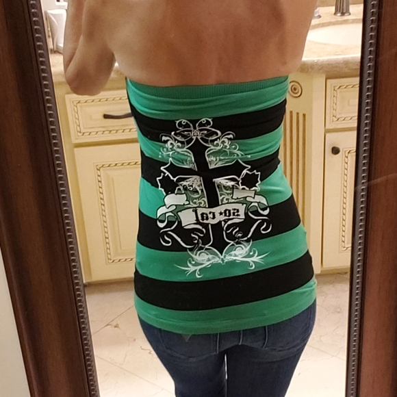 So Cal Tops - Sexy So Cal strapless striped top, XS/S